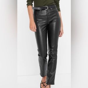 New with tags. Slim fit high rise faux leather jeans